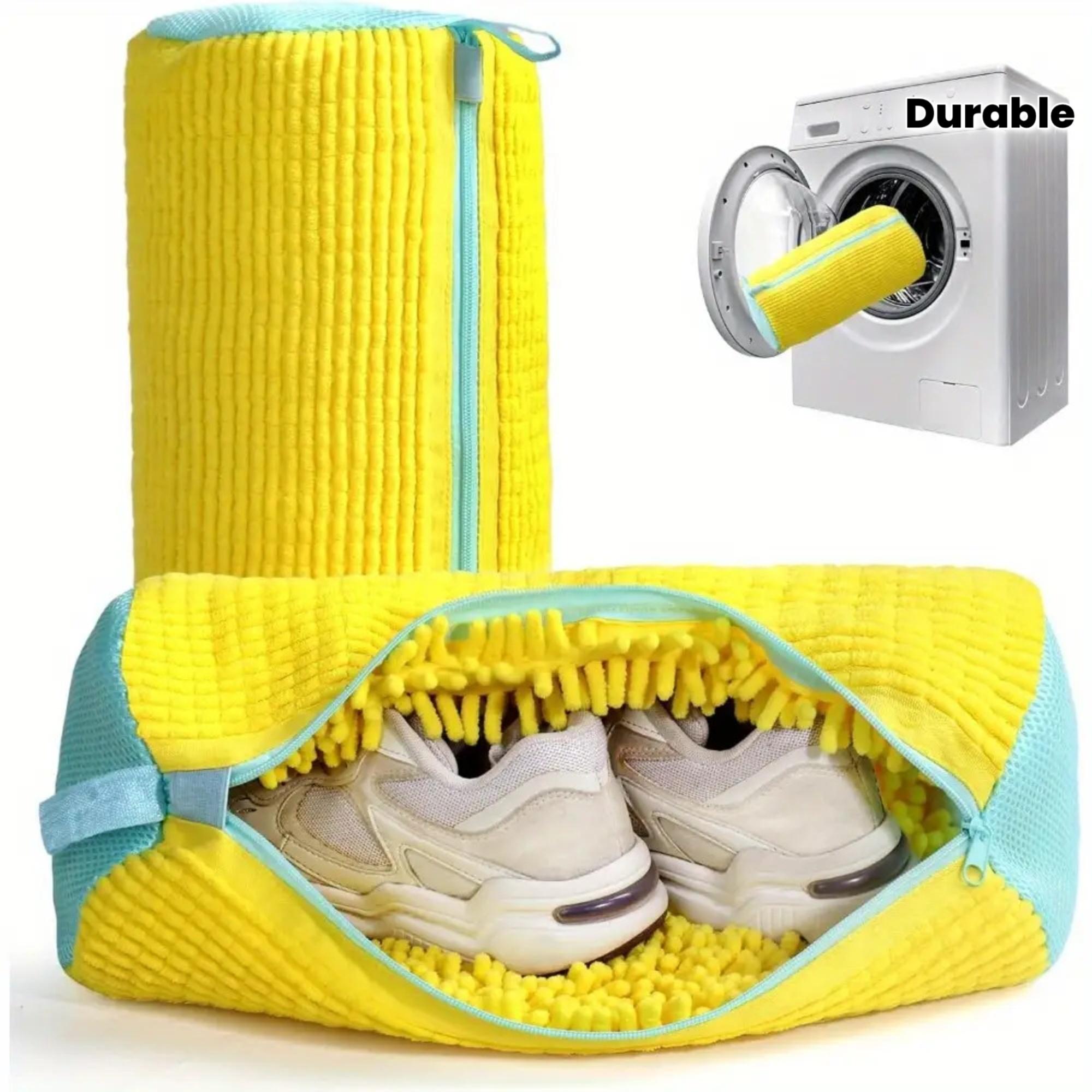 Durable Shoe Bag Durable Single Piece Shoe Washing Machine Bag Oval Laundry Bag Suitable for Sports Shoes Casual Shoes жёлтый
