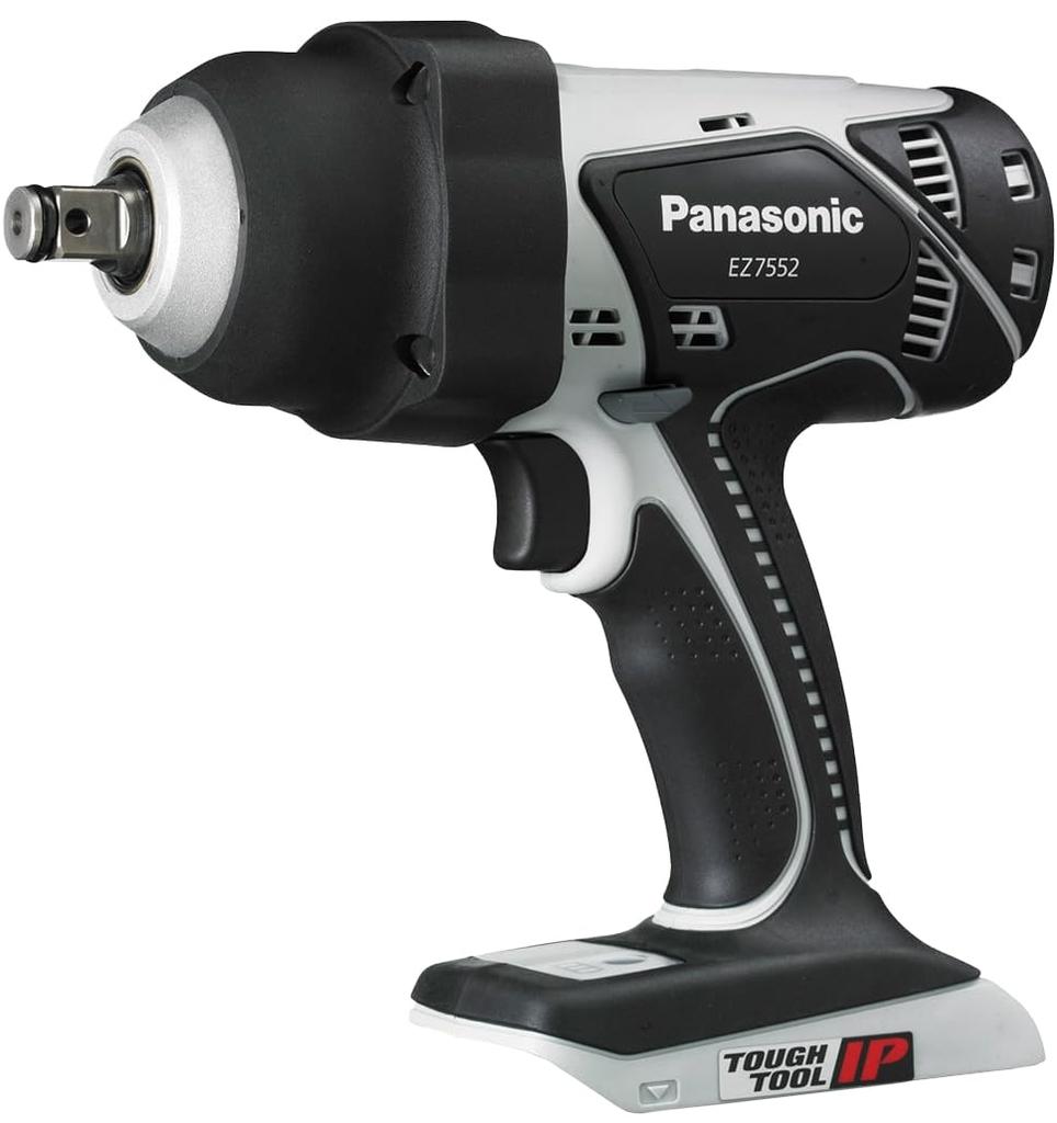 Panasonic Rechargeable Impact Wrench 18V Body Only and Case Sold High Torque Wrench Lightweight IP56 Gray (Battery Pack, Charger, Separately)