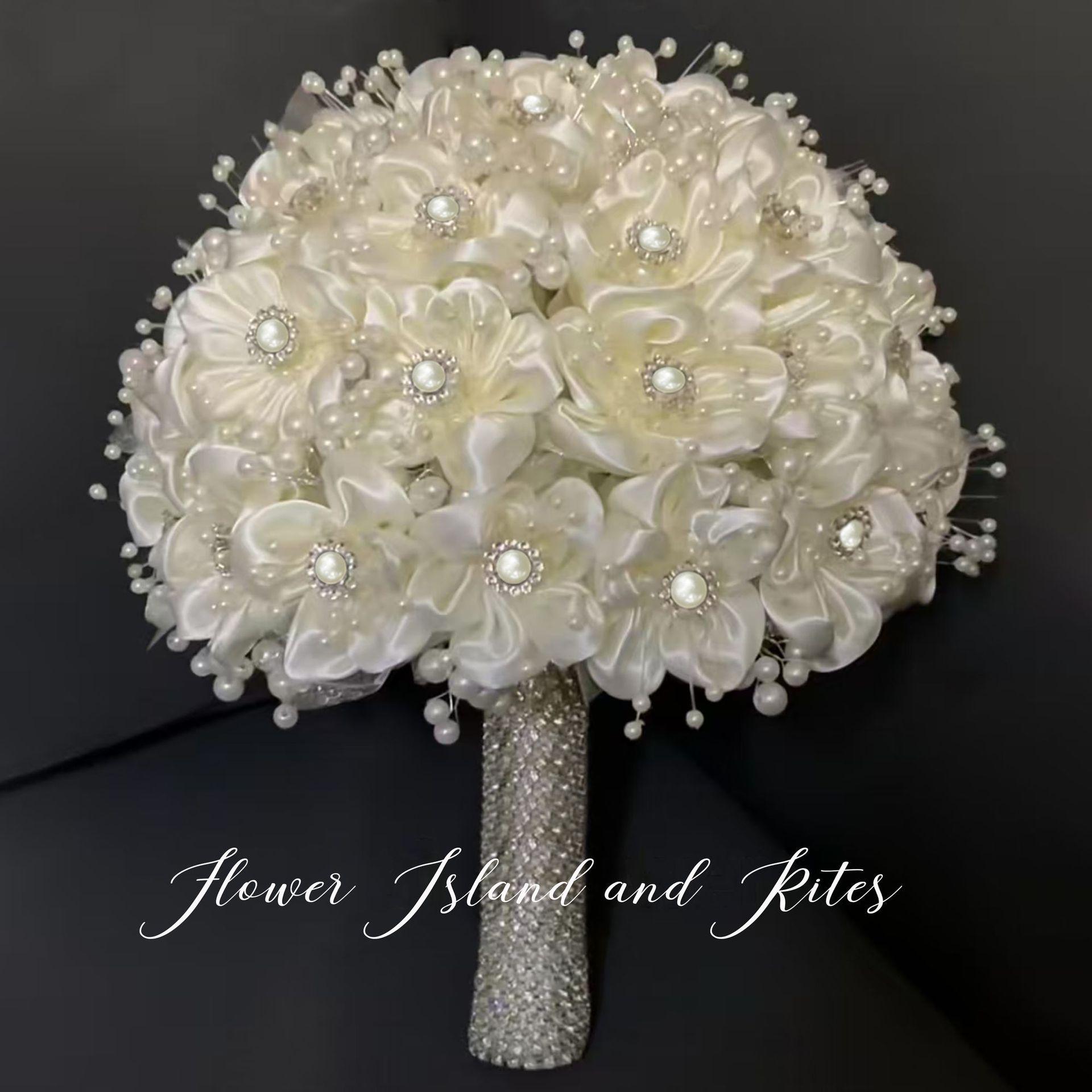 

Роскошный букет невесты в корейском стиле с искусственным жемчугом для свадьбы и фотосессии