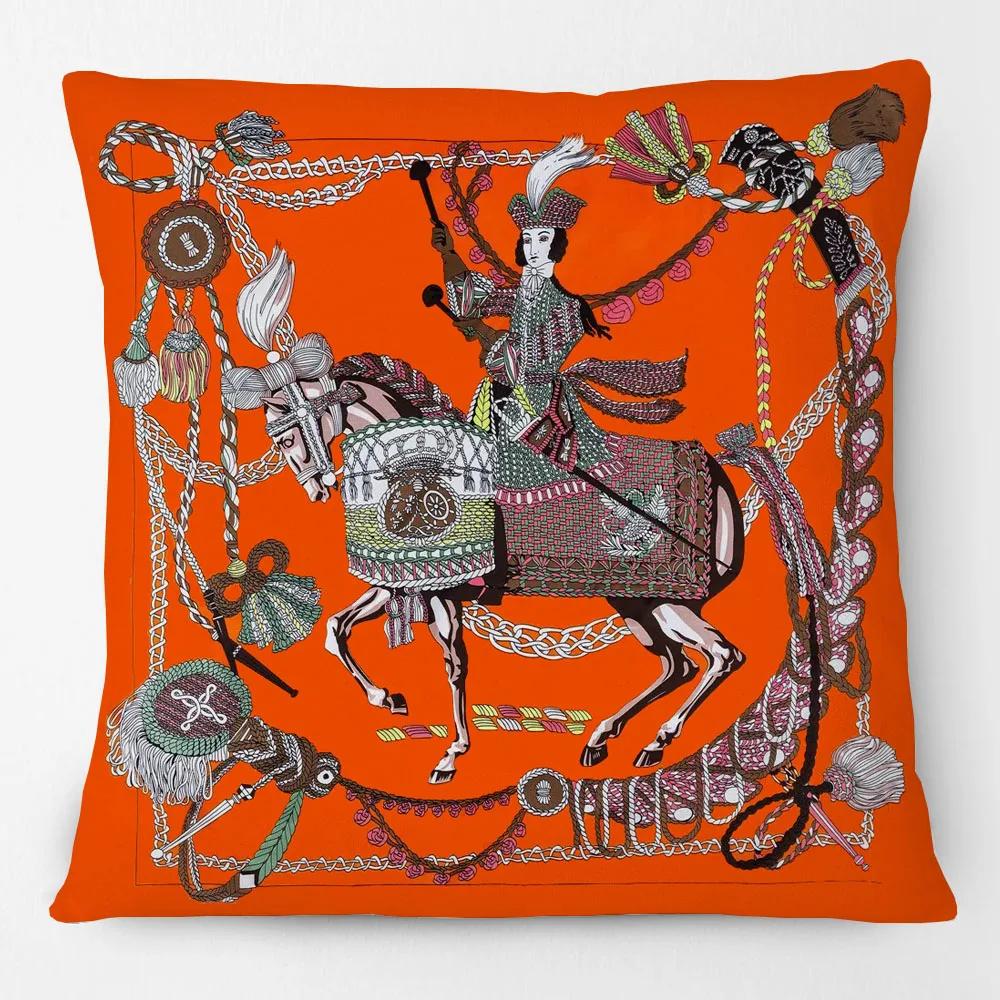 Fashion Multicolor Horse Head Cushion Covers Luxury Animals Sofa Decorative Pillows Case 45X45CM Decorative Pillows