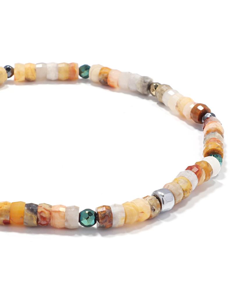 Polalita Earthstone Multi-Stone Mix Bracelet (Plt-Br-118_Yl)