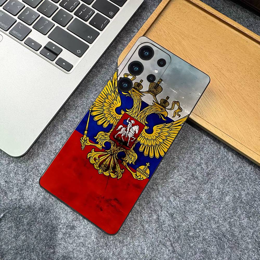 Russian Flag Phone Case For Samsung S 24 Fe 25 Ultra Plus 20 Lite 21 30 22 23 24 22 Ultra 5G Fundas