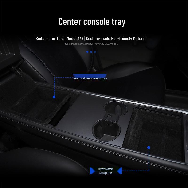Tesla Model Y/Model 3 Center Console Armrest Storage Box Decor