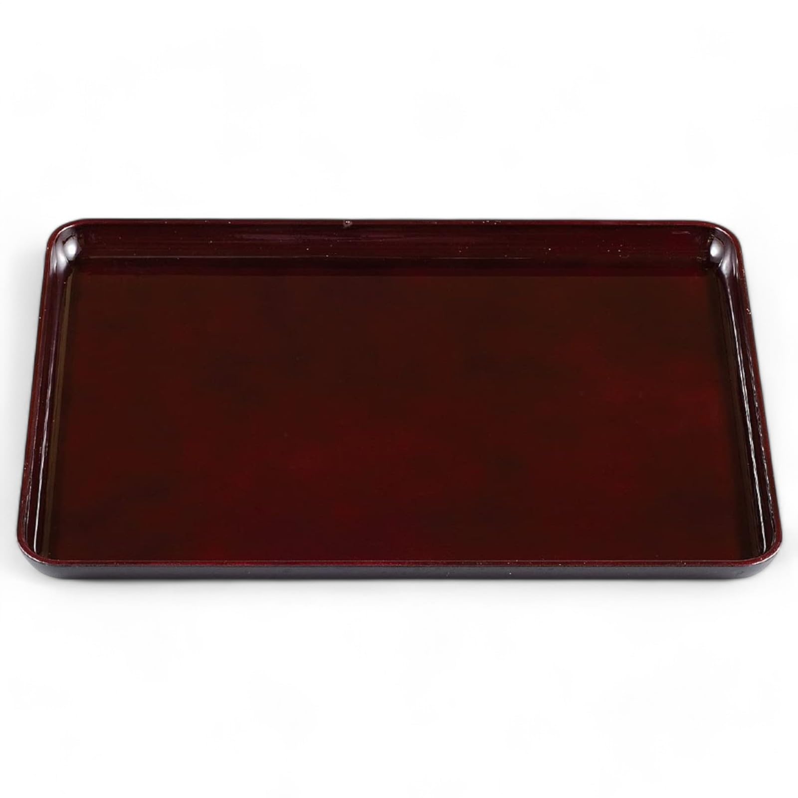 

Sengoku Style Long Tray with a Bishamonten Lacquer Lacquerware Made in Japan J-kitchens (45cm, 1.5 shaku) Design, Non-Slip, (ABS Resin),