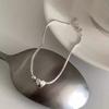 Snake Chain Heart Bracelet For Women Minimalist Elegant Fashion Versatile Wrist Jewelry Accessory