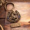 Sisterhood Horse Keychain Metal Horse Theme Key Ring Backpack Schoolbag Hanging Decoration Bag Charm Purse Pendant Women Friends Besties Gifts