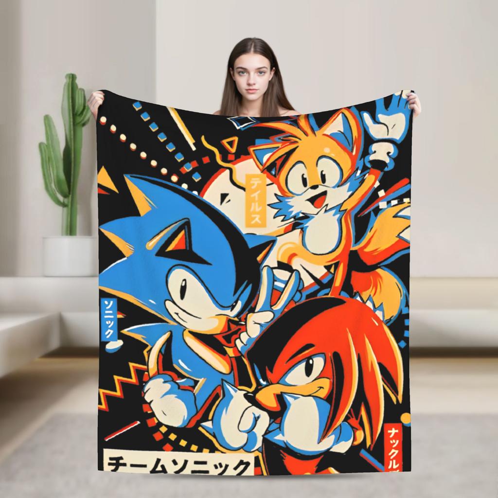 The Hedgehog Shadow X - Shadow's Path Vintage Blanket Flannel Vintage Warm Throw Blankets for Bedspread Autumn/Winter