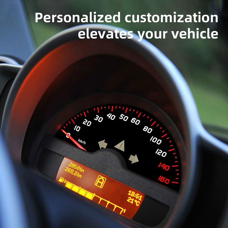 3PCS Car Digital Dashboard Racing Speedometer Digitaltacho Dash Board For Smart Fortwo 451 Gauge Face W451 2011-2015 Accessories