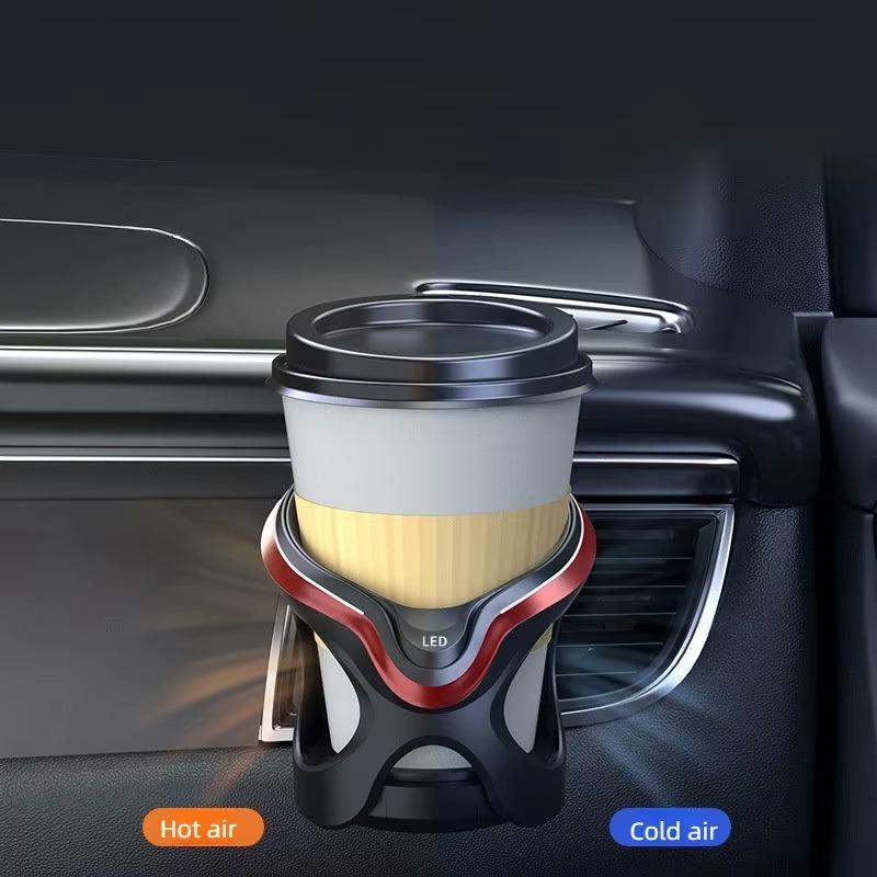 Universal Car Cup Holder with LED Multifunctional Adjustable Air Vent Beverage Holder Drink Stand for Water Bottle Coffee Can
