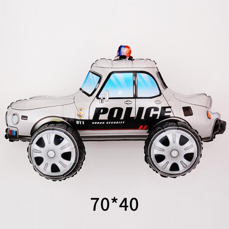 

Трехмерный воздушный шар в виде автомобиля, воздушный шар в виде транспортного средства, тематика гонок, реквизит для украшения дня рождения white new police car