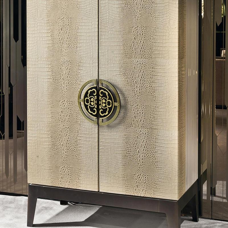 Zinc Alloy Drawer Pulls Chinese retro Dresser Wardrobe Knobs Kitchen Cupboard Drawer Handles Furniture Handle Hardware