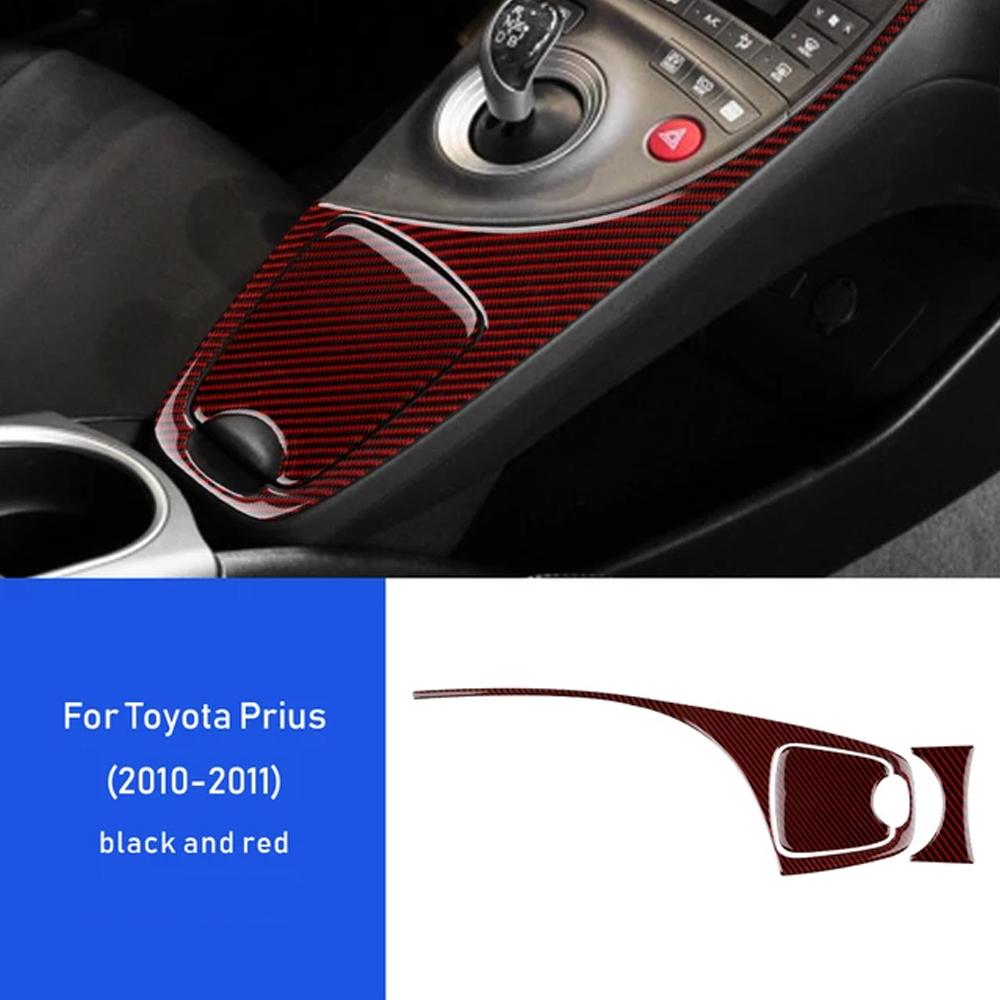 Real Soft Carbon Fiber for Toyota Prius 2010 2011 Accessories Interior Trim LHD RHD Car Center Water Cup Holder Cover Sticker