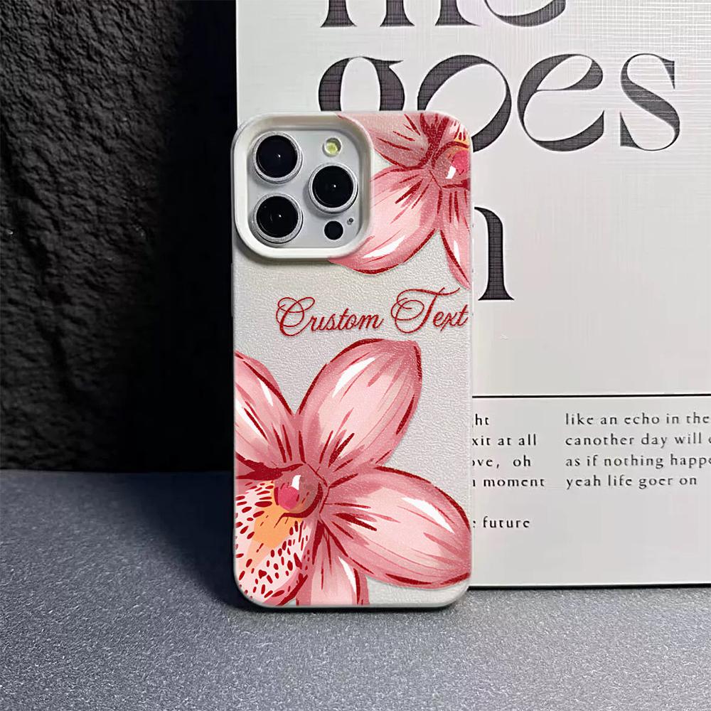 Pink Sweet Lily Pattern Phone Case For iPhone 17 Pro 16 15 14 Plus 13 12 11 Pro Max Pro 16E 17 Air Shockproof Soft Cover