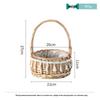 Willow Woven Princess Handbag: Floral Basket, Wedding Gift, and Pastoral Flower Arrangement Souvenir