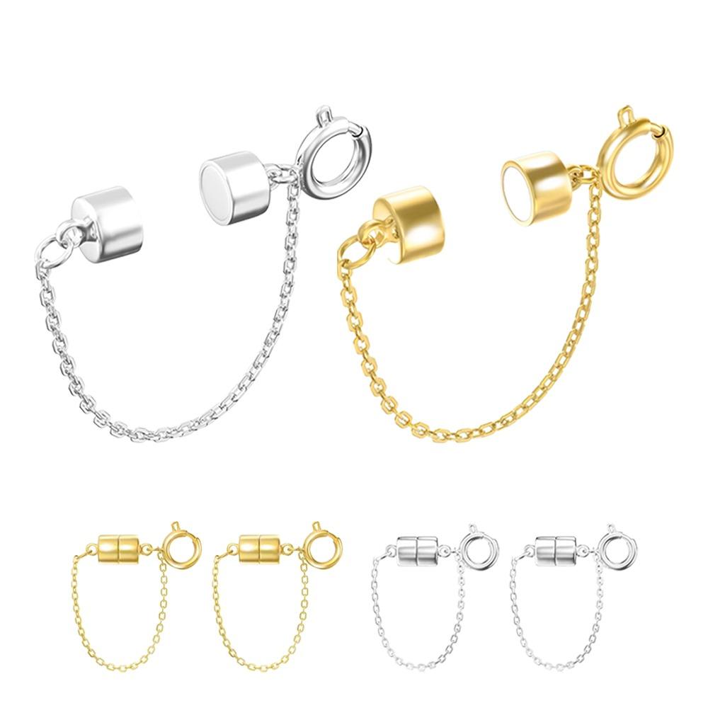 6pcs Magnetic Bracelet Extender with Safety Chain Necklaces Converter  for Girls