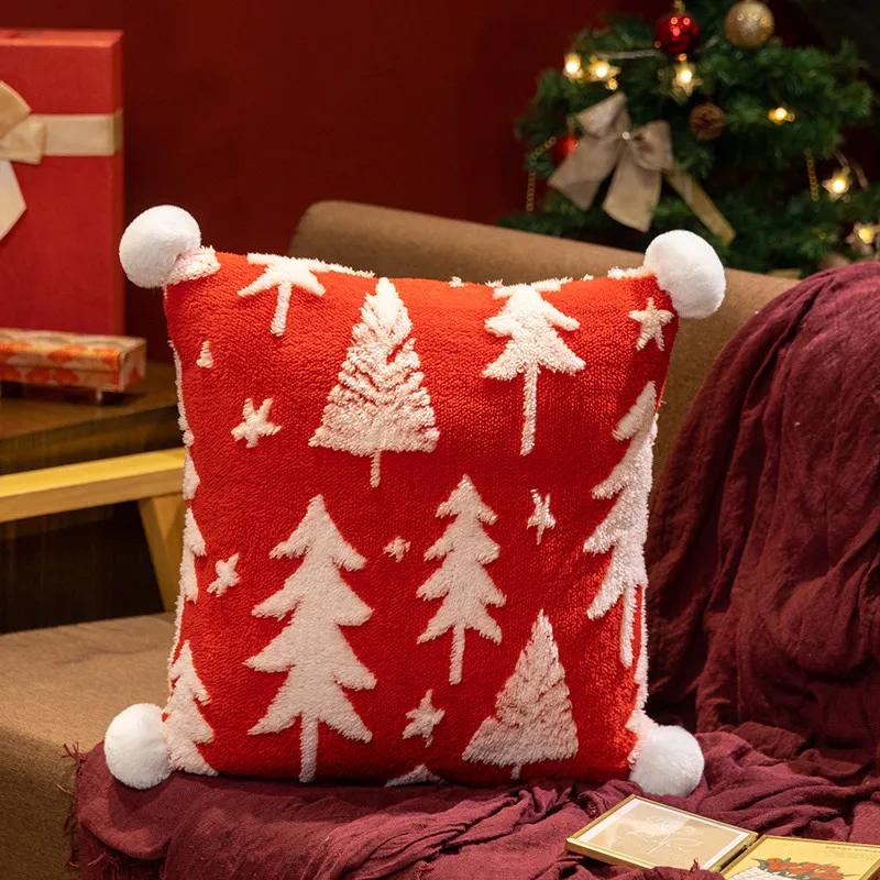 Christmas Tree Stuffed Throw Pillow Sofa Cushion Home Christmas Party Winter Decor Gift