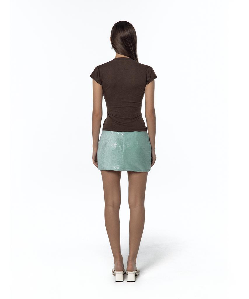 Kasiko Spangle Mini Skirt Mint