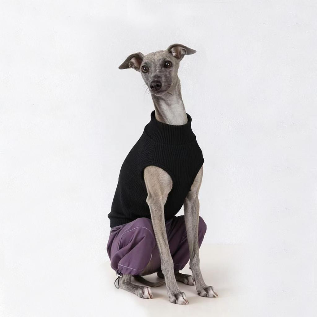 Modische 4-beinige Baumwoll-Schlafanzüge für Whippet & Italienisches Windspiel, Verstellbarer Leichter Hundemantel für Windhunde Frühling Sommer