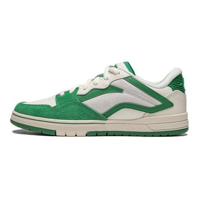 Li Ning We I Pros Scarpe da Skate Basse Ammortizzanti Uomo Scarpe da Skate Verde Bianco AEPU017-4