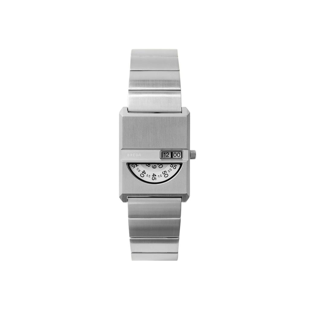 Breda Pulse Tandem Silver Watch for Men and Women, 26mm, Silver
