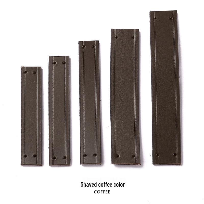 Ma Huang Shi MHS-D-8 Black Leather DIY Bag Strap Ring | Vegetable Tanned Leather Case & Self-Stitching Accessories Clip