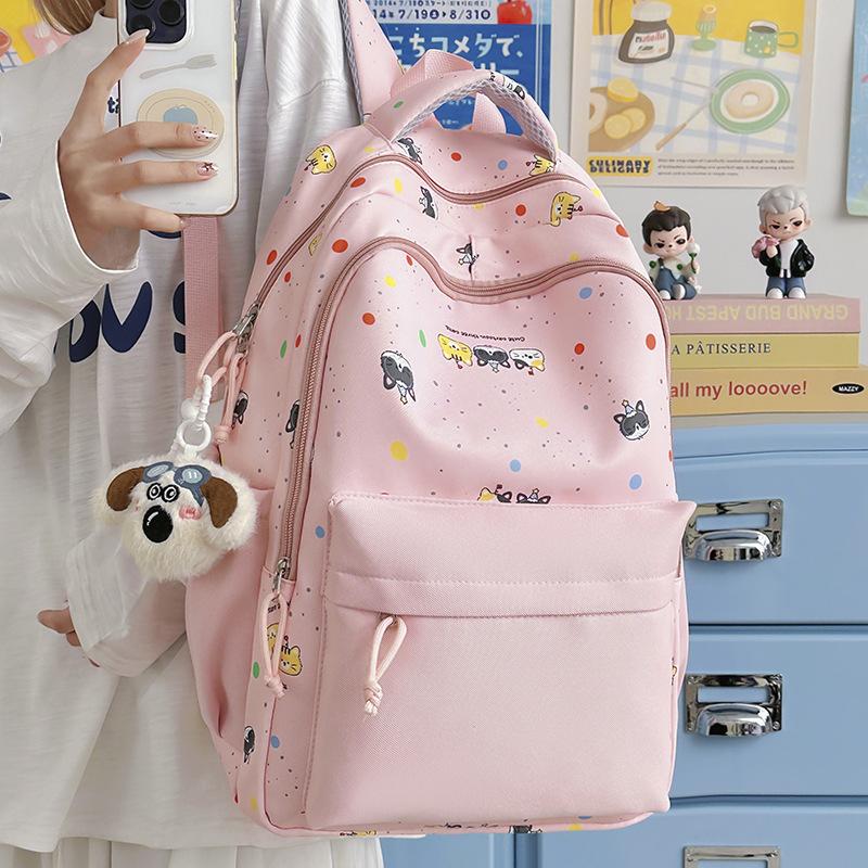 Schoolbag Japanese cute college style schoolbag for junior high school students new cartoon large-capacity class backpack versatile backpack