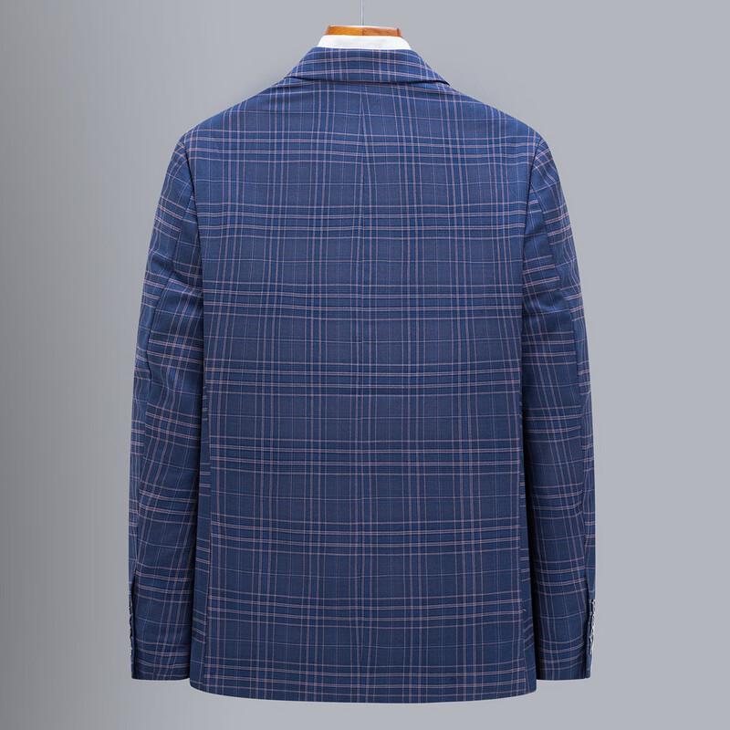 Men's Plaid Stretch Casual Suit Blazer
