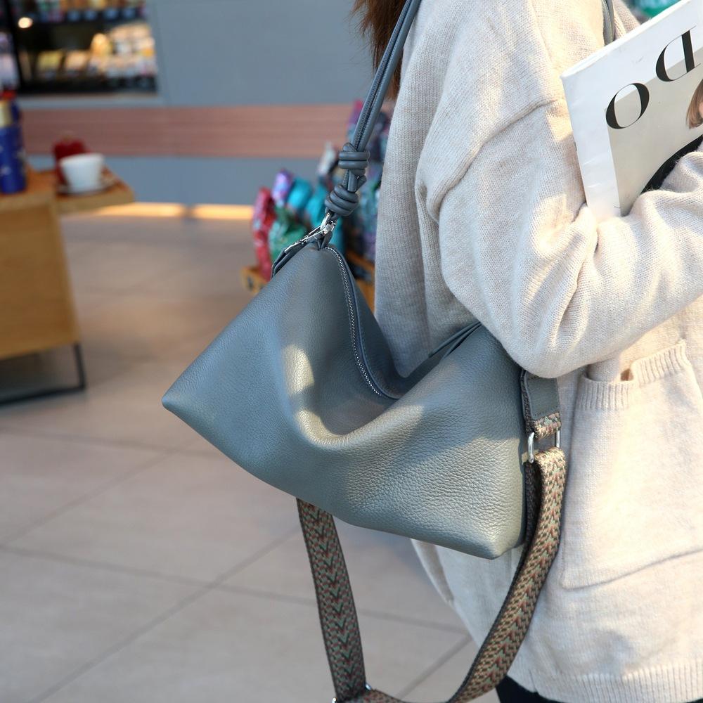 Sac aisselle en cuir véritable Sac à bandoulière croisé à une épaule à la mode