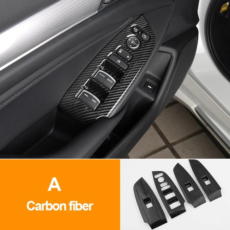 For Honda Accord X 10th 2018     Hybrid ABS Car Door Window Switch Lift Buttons Decorate Covers Accessories