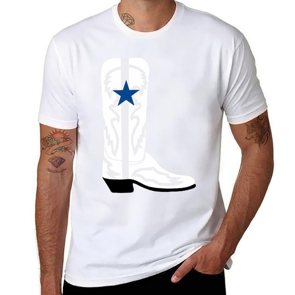 Cowboys Boot Tshirt Running Gym Short Sleeve Sports Tee Tshirt