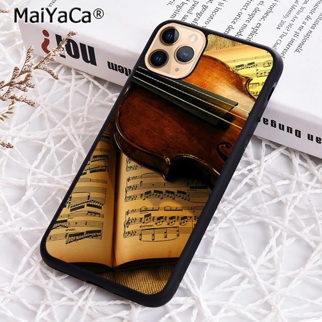 Musical Notes Violin Classical Phone Case For iPhone 17 Air 16 15 14 Plus 12 13 Pro Max Shell Cover Coque
