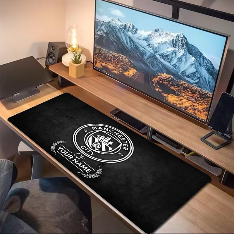 Manchester City FC Print  Cushion Non-slip Laptop Tablet Big Mousepad XXL Mat Mini PC Playmat With Lock Edge