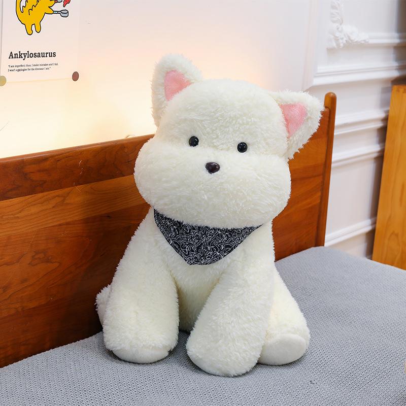 

West Highland Puppy Plush Dog Doll Cute Doll Sleeping Pillow Doll Birthday Gift 25cm