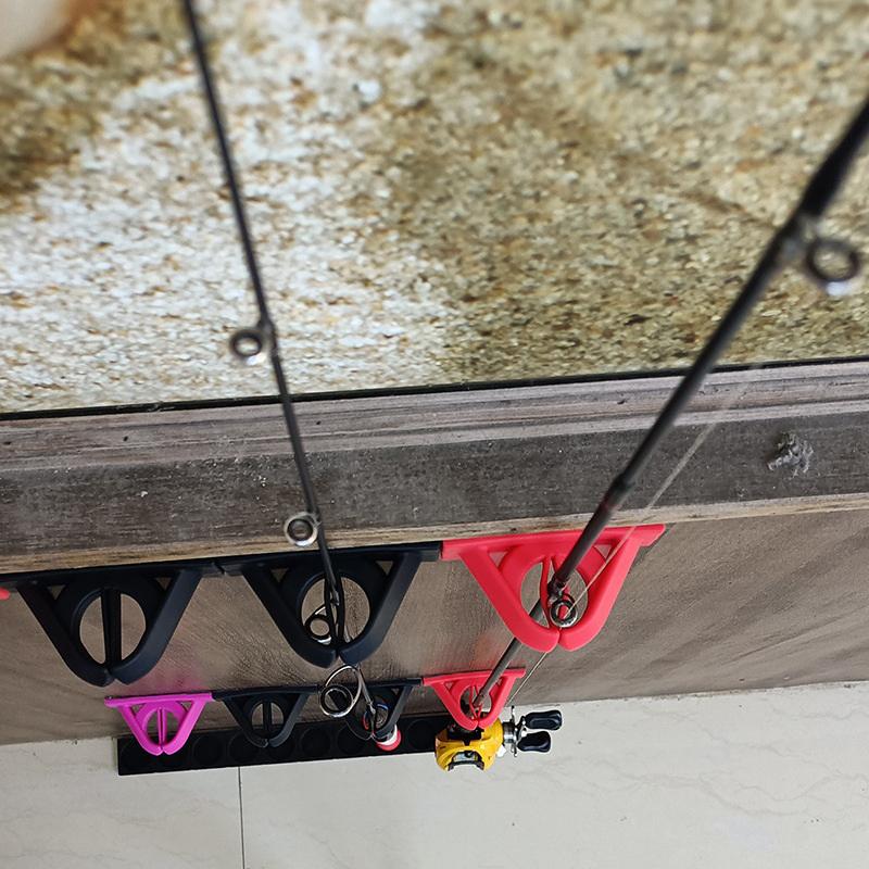 2Pcs Fishing Rod Display Rack Vertical Bracket Silicone Bracket Fixing Rack Fishing Rod Rack For Wall And Garage Storage