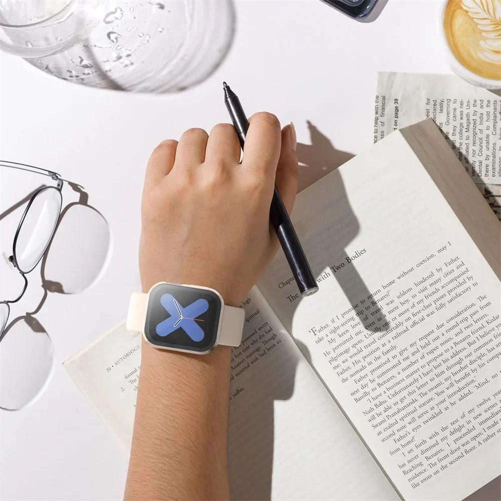 Waterproof Glass+cover For Apple Watch series11 10 9 8 7 6 se3 46mm 41mm 44mm 40m 41mm 45mm Ultra1/2/3 49mm Straight Edge Screen Protector accessories
