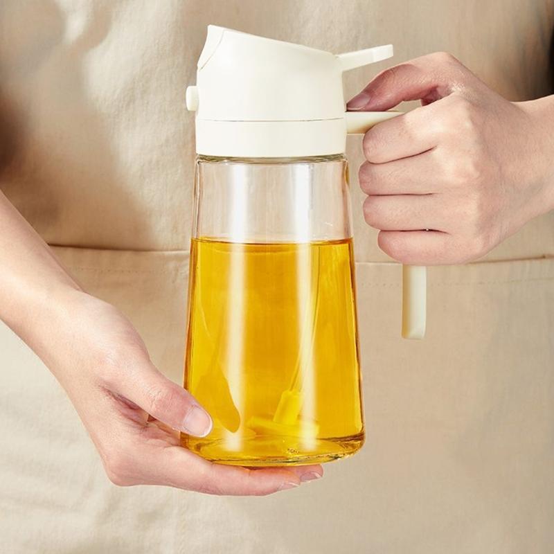 2-in-1 Glas Ölzerstäuber und Spender Auslaufsicheres Design Mit Zerstäuberdüse Für Präzise Fettkontrolle