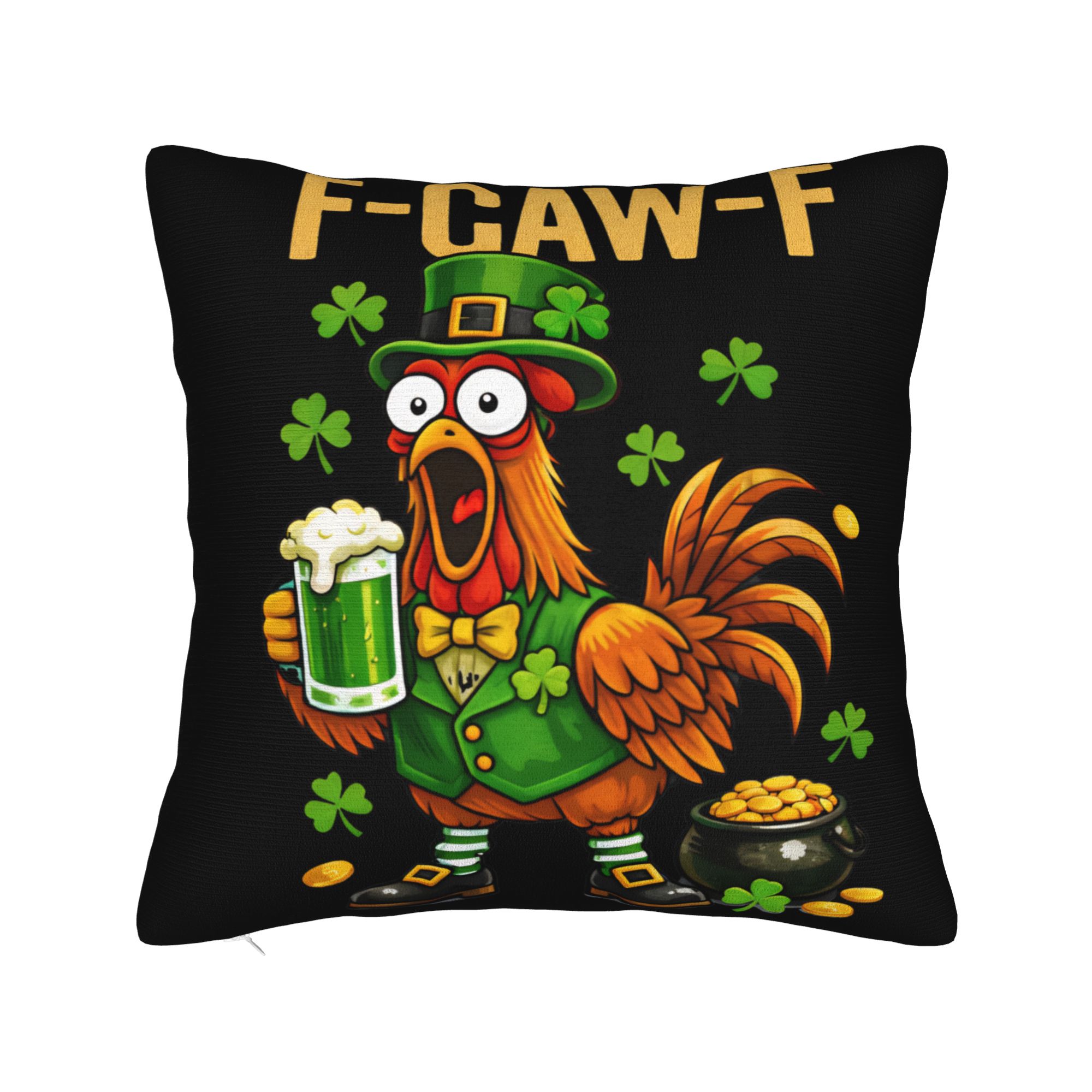 Baseball Drip Ice Cream St Patricks Day Pillow Case Soft Pillow Cover For Wedding Party Home Decor Vintage Pillowcases Peach skin 18*18(CM)-1Pcs