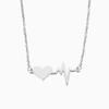 Electrocardiogram Heartbeat Couple Necklace - Stainless Steel Laser Pendant