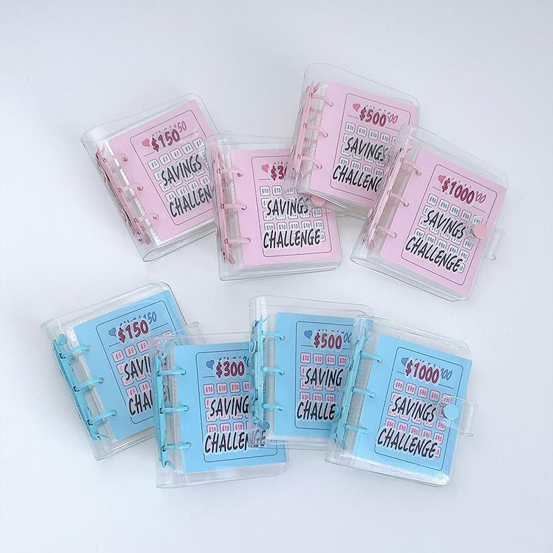Pvc $1000 Pengesparing Utfordring Permknapplukking Mini Budsjettperm Konvoluttspareutfordringer Bok Holdbar bærbar