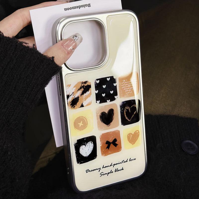 

Electroplated Silver Edge Drip Glue Phone Case for iPhone 16, iPhone 15, Apple 14, and Huawei Mate 60 Pro iPhone 15