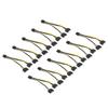 10pcs Sata Cable Dual 15pin To Graphics Card 6+2pin Graphics Card 8pin Power Extension Cable for Laptop Desktop