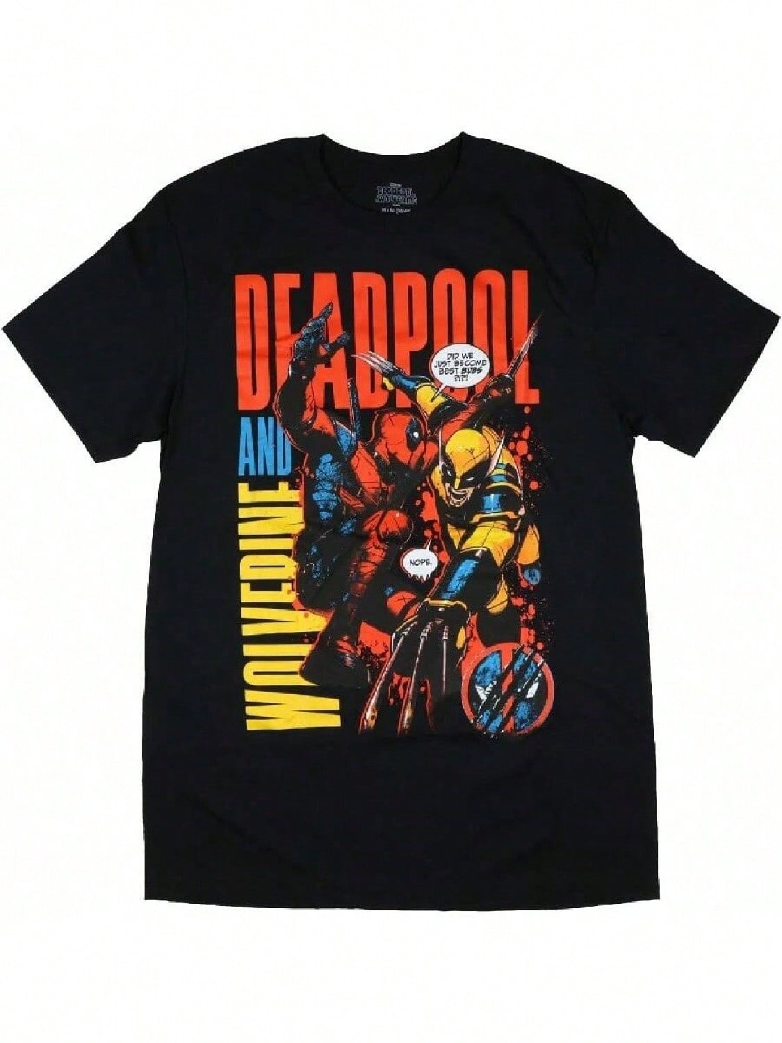 Marvels unisex s T-Shirt Deadpool And Wolverine Best Buds Adult Short Sleeve Crewneck Tee S разноцветный