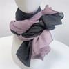 Korea Design New Spliced Scarf Long Two-Tone Cotton Warm Contrast Color Shawl Women's Scarves 75*190cm