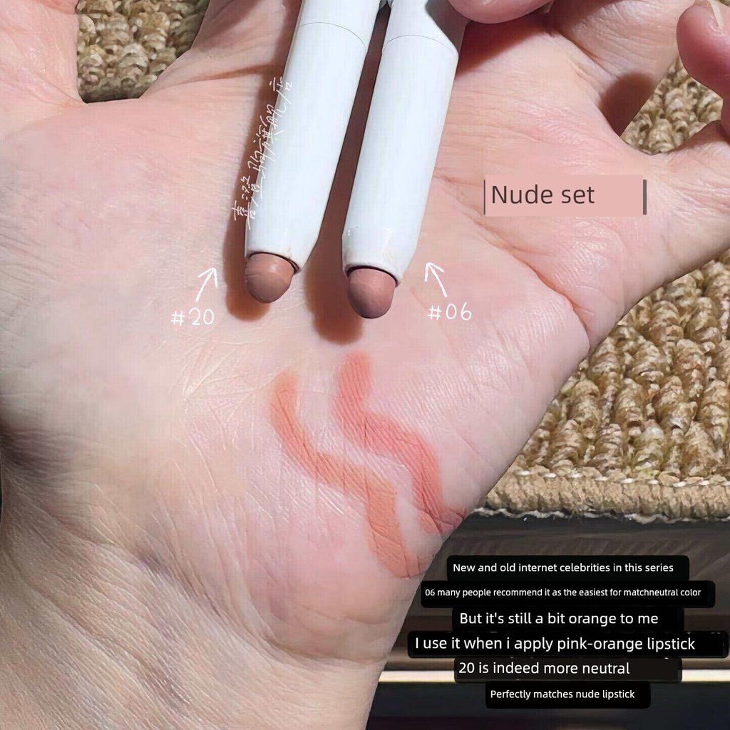 Zhao Lusi's Same Style! Nude Lip Liner for Dark Lips, Matte Lip Color, Lip Plumping, Contouring, and Defining Lip Lines Flagship Product