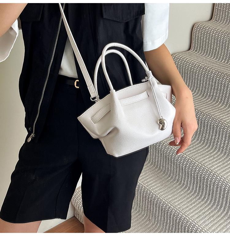 Lychee Pattern Large Capacity Luxury Handbag - Women's Fashion Commuter Bag