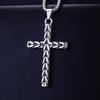Náhrdelník s nerezovým křížkem 2025 pro muže a ženy - Módní retro náboženský design