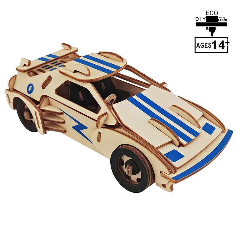 DIY Wooden Car Motorcycle 3D Assembly Model Board Toys Wooden Puzzle Board Car Model Educational Toys Craft Kits Desk Decoration