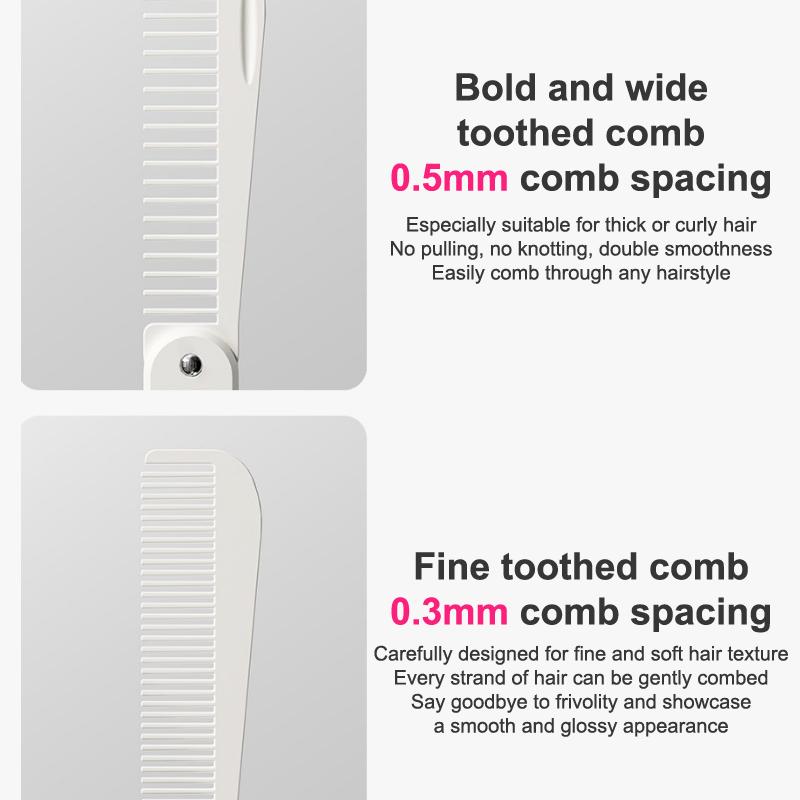 2 In In Multifuncional Portable Plastic Folding Pocket Combs Barber Men Oil Head Beard Combs Hair Styling Wide Tooth Combs
