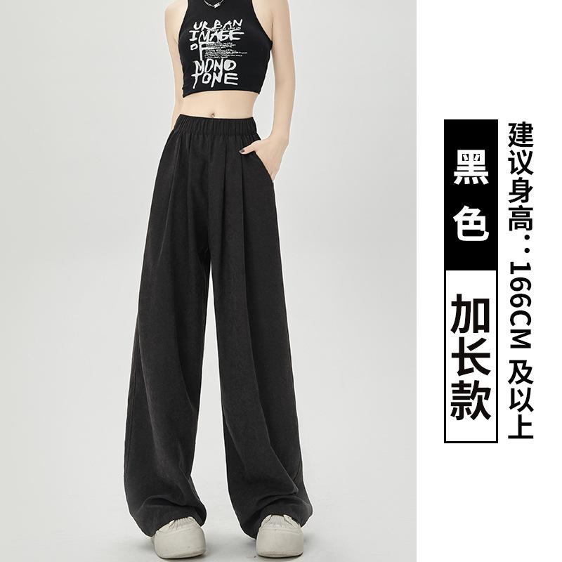 Pink Texture Wide-leg Pants Milk Fu Yamamoto Small Man High Waist Straight Tube Shows Height and Thinness Paper Walking Cloud Pants