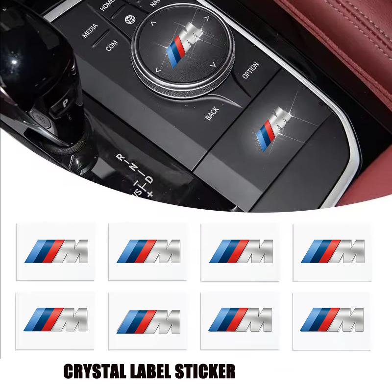 For BMW M X1 X3 For BMW Car Interior Products M label PVC Random Car Label Decorative Sticker E46 E36 F10 F30 E90 X3 F25 X5 E53 IX3 Z4 IX X4 X6